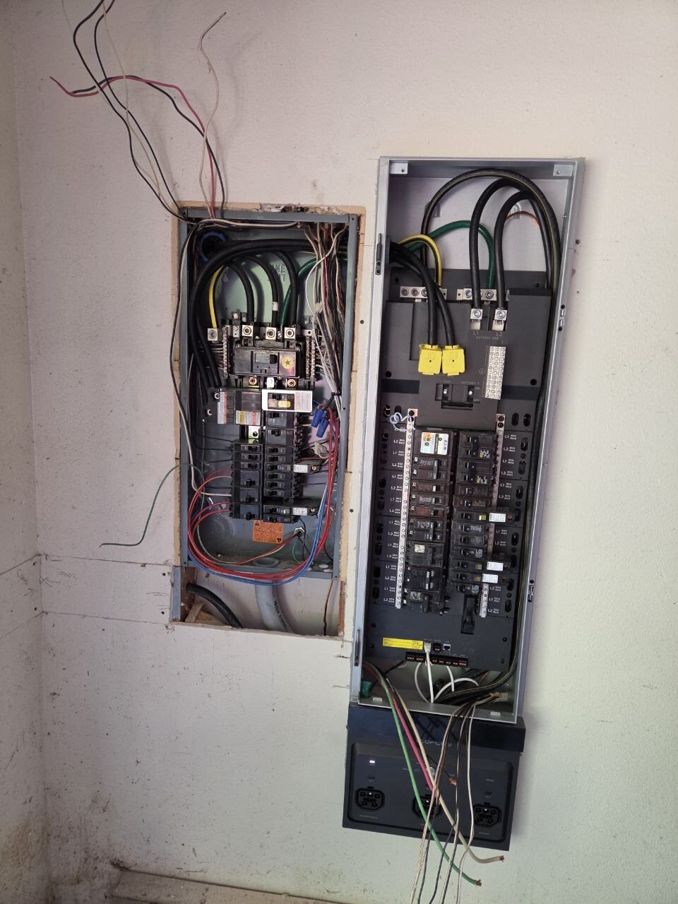 New panel with battery backup wired in, Clark County WA