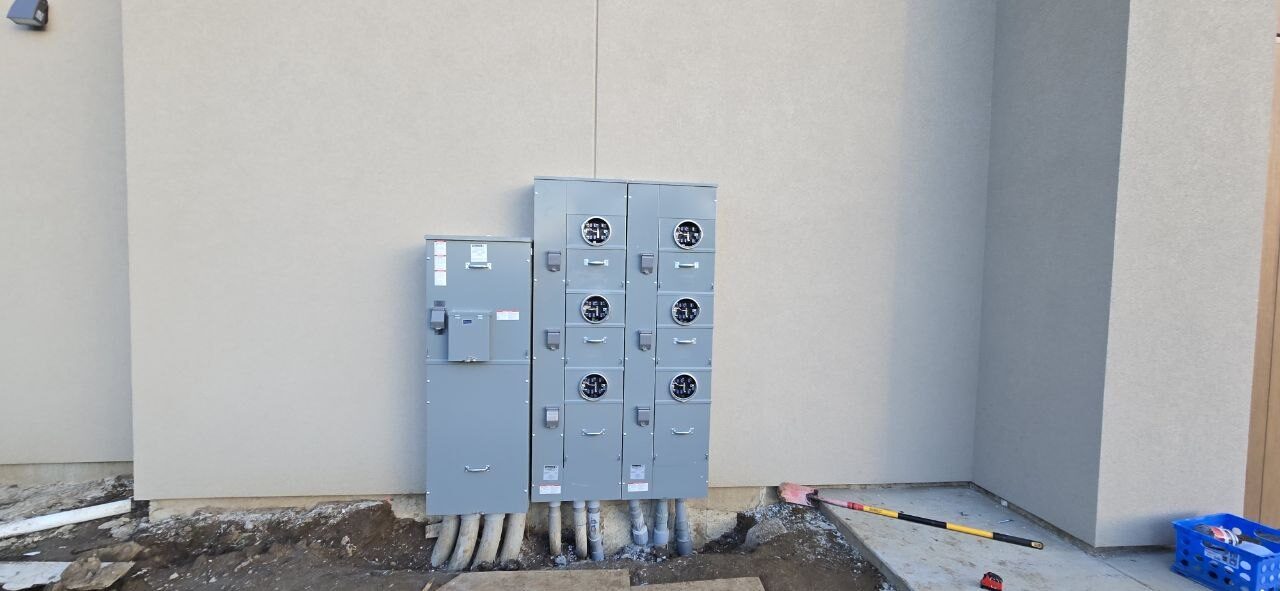 Multi meter stack installed for a commercial building in Clark County WA
